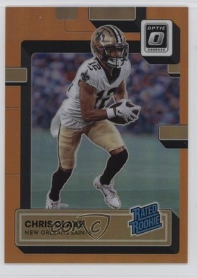 2022 Panini Donruss Optic Rated Orange Prizm /199 Chris Olave #209 Rookie RC v9t