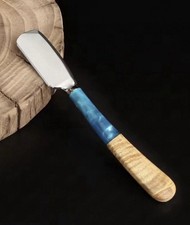 Wood Resin Straight Edge Barber Razor Shavette Kamisori Style Beard Shaving