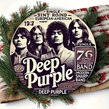 2D Flat, Deep Purple Vintage Aluminum Wall Art Sign - Classic Style, Reusable, I