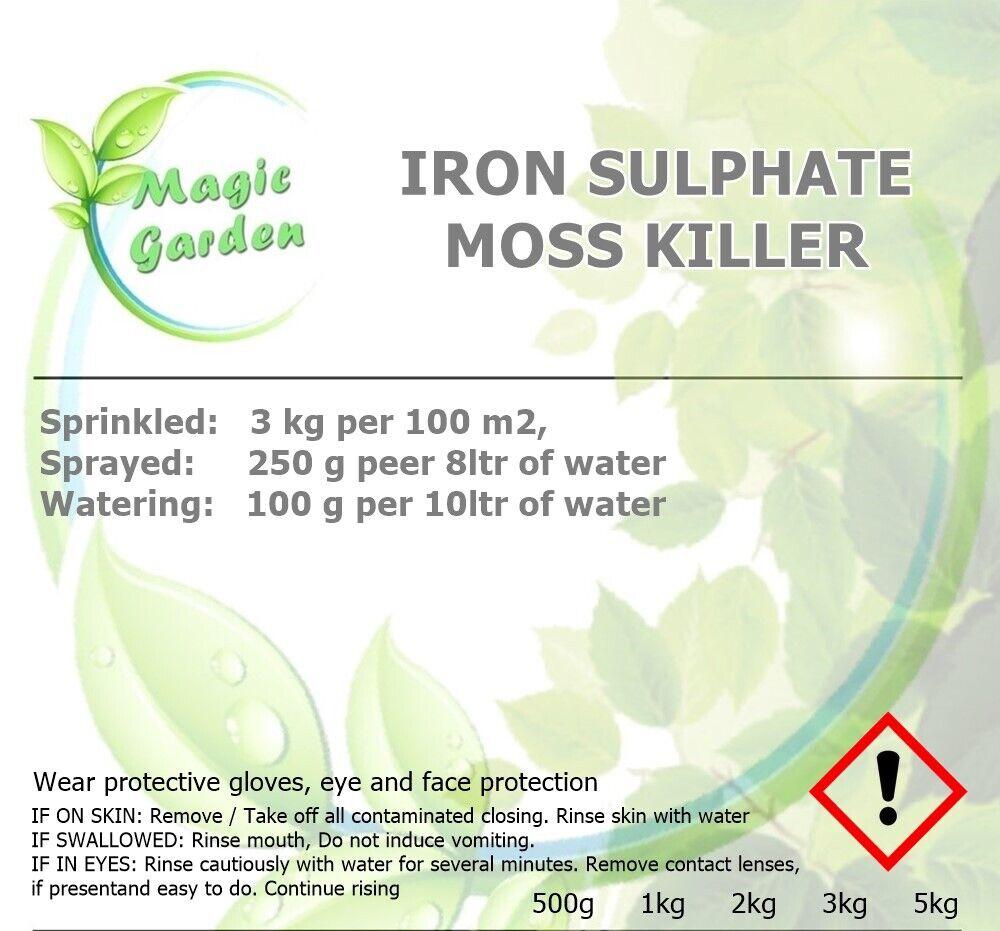 Magic Garden Iron Sulphate Heptahydrate 500g  Ferrous Sulphate Fertiliser Moss
