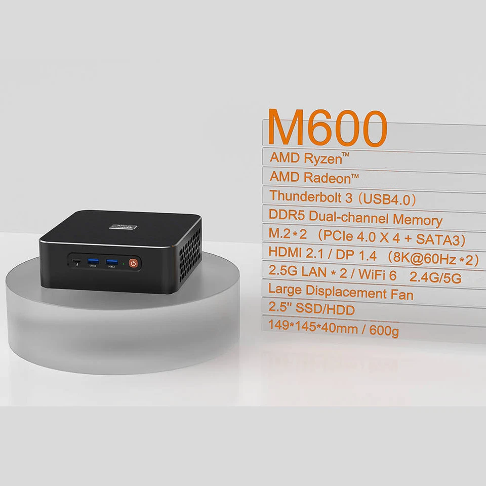 MINI PC, DDR5, RYZEN 5 6600H, RADEON 660M, WIFI/BLUETOOTH. 8K, 1 YEAR WARRANTY - Image 2 of 4