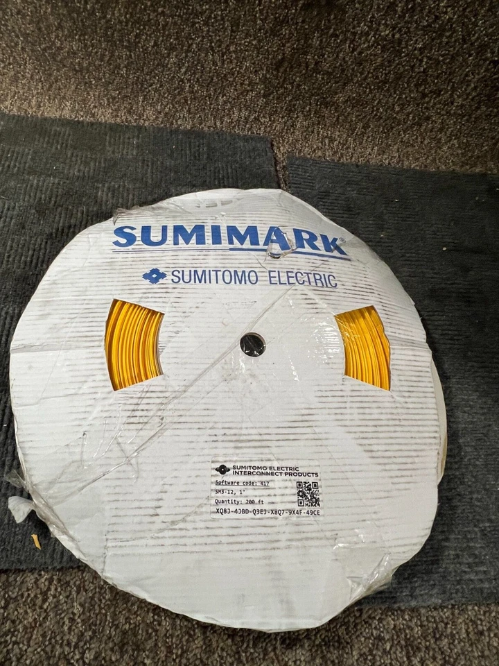 Funda marcadora eléctrica Sumitomo SM3-12 1" 200 pies amarilla termocontraíble Foto 2 de 4