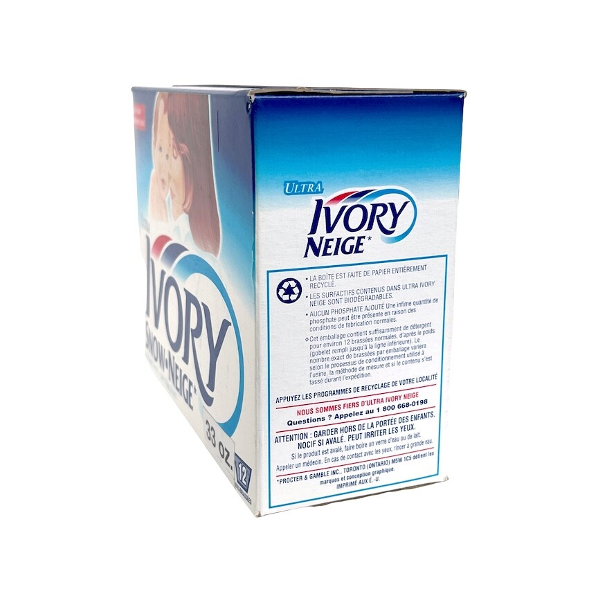 2 Ultra Ivory Snow Powder Laundry Detergent 33 oz Each Vintage Sealed