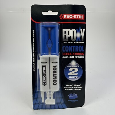 Epoxid Klebespritze zweiteilig Kontrolle Ultra Strong Stick Evo-Stik neu & versiegelt