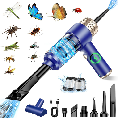 Bug Vacuum Catcher,Spider Killer Insect Catcher with LED Lights,Cordless Handhel