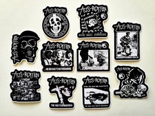 Aus-Rotten Vinyl Sticker Lot 10 Stickers crust punk nausea dystopia doom gism