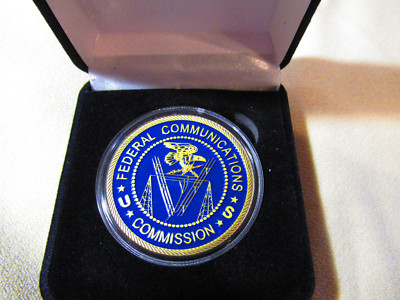 FEDERAL COMMUNICATIONS COMMISSION (FCC) Challenge Coin w/ Presentation Box