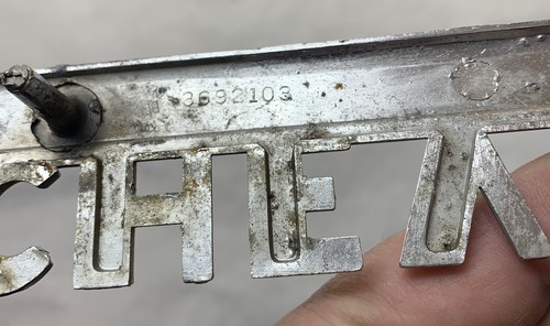 Vintage 1947 - 1953 Chevrolet Pickup Truck Hood Emblem GM 3692103 Chevy - Picture 10 of 10
