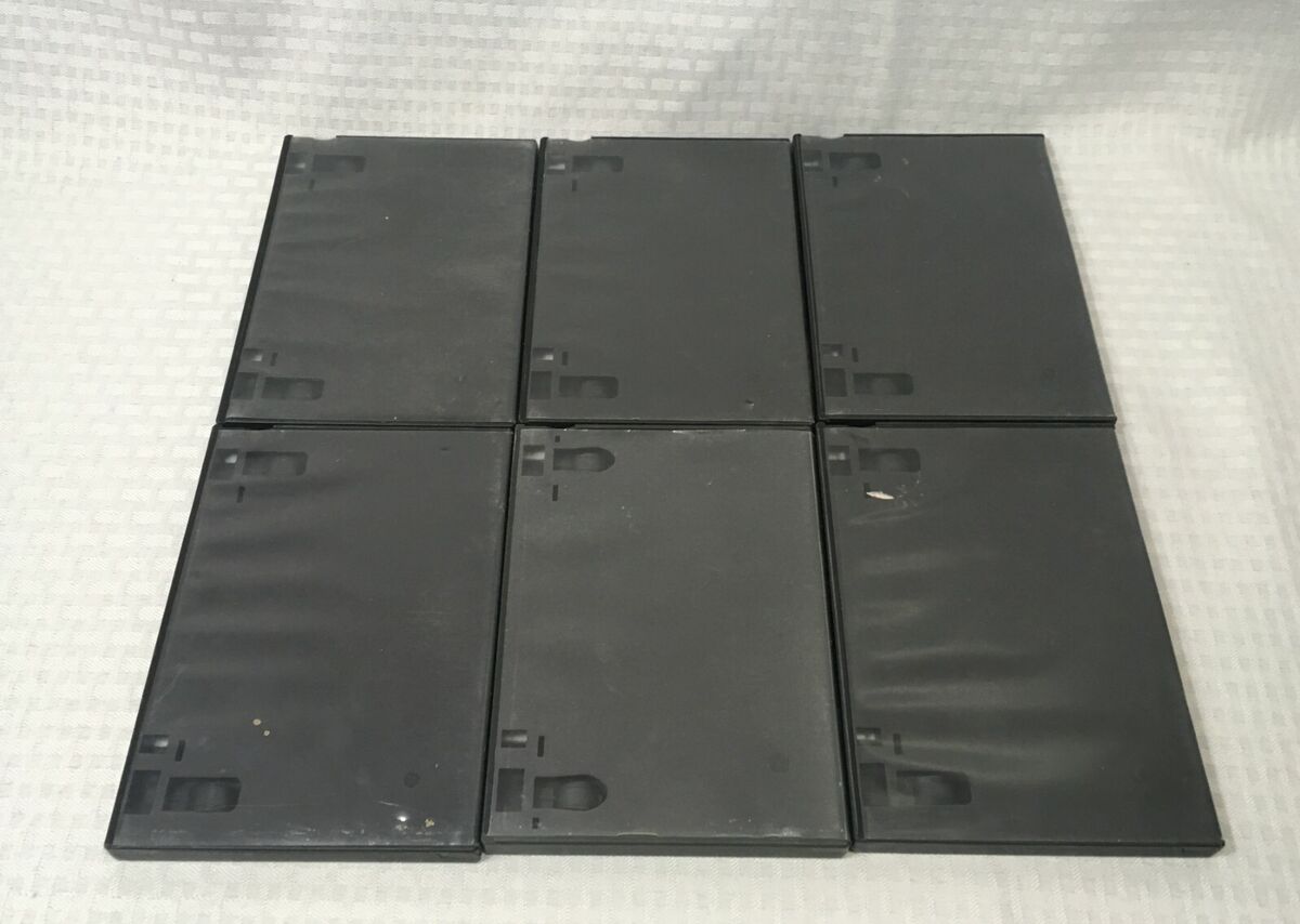LOT OF 6 EMPTY REPLACEMENT BLOCKBUSTER DVD CASES / BLACK / HOLDS SINGLE DVD LOT OF 6 EMPTY REPLACEMENT BLOCKBUSTER DVD CASES / BLACK / HOLDS SINGLE DVD