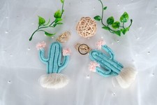 Handmade Macrame Cactus Keychain A Delightful and Eco-Friendly Accessory Boho US