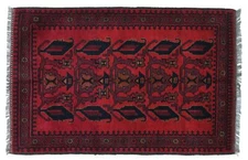 Afghan Khal Mohammadi Carpet 80x120 Hand-Knotted Brown Geometric Orient 11