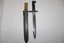 Vintage WW2 US Military Italian Issue M1 Garand Bayonet Knife with Scabbard A1A