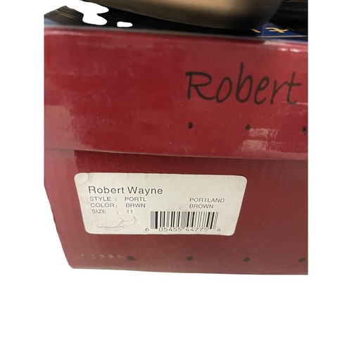 Robert Wayne Portland Loafers Mens 11 Dress Shoes Brown Distressed Slip On NEW - Picture 2 of 13