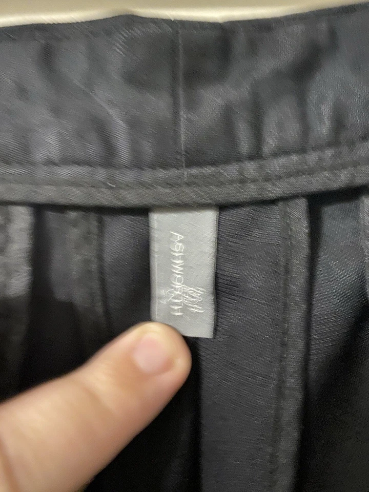 Pantalones cortos de golf Ashworth negros para hombre mezcla de algodón frente plano cintura 36 Foto 3 de 4