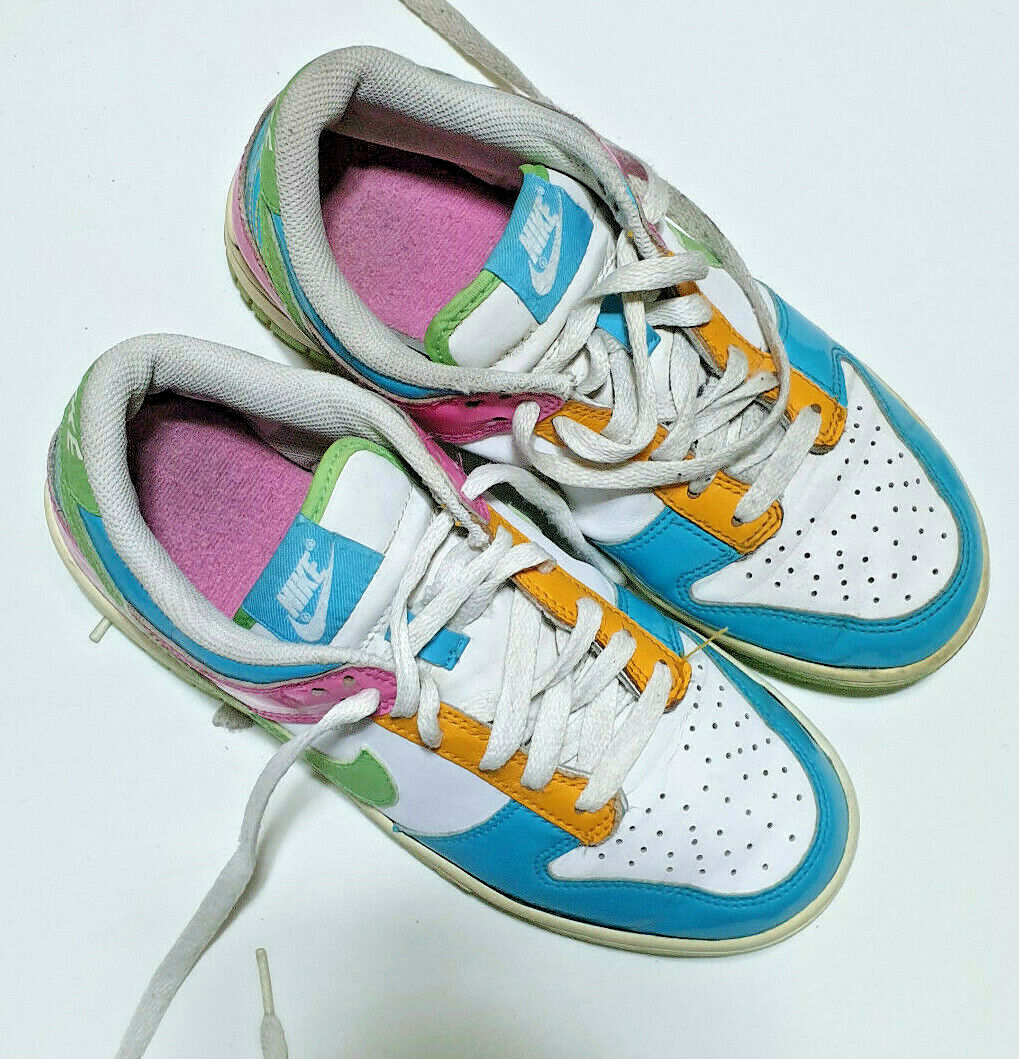 Nike Dunk Low Gs Sneakers multicolor Shoes White Neon Lime