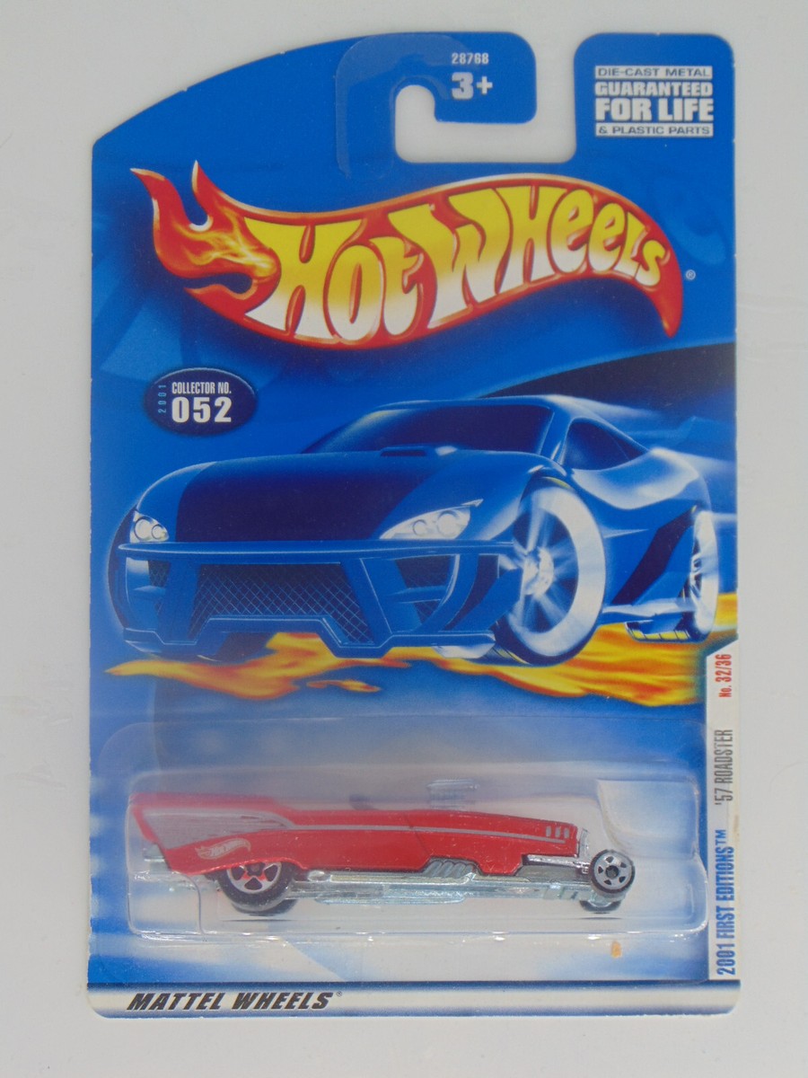 ミニカー Hot Wheels Chevrolet 57 ROADSTER 2001 HOT WHEELS - '57 ROADSTER - 1/64 - m5SP's FRONT WHEELS