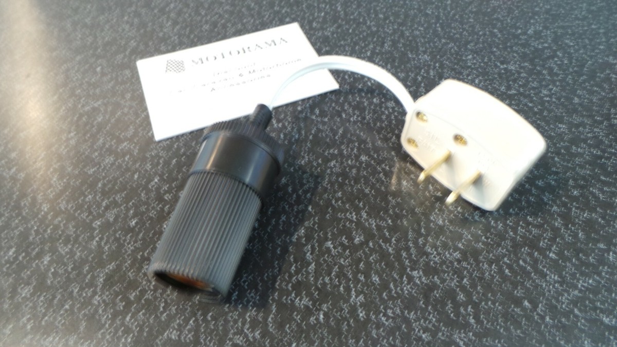 12 volt 2 pin plug to cigarette caravan adaptor CLIPSAL MOTORHOME 12V FEMALE SOCKET 12 volt 2 pin plug