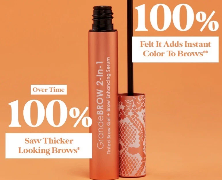 Grande Brow 2-in-1 Tinted Brow Gel + Award Winning AUBURN Brow Enhancing System - Image 3 of 4