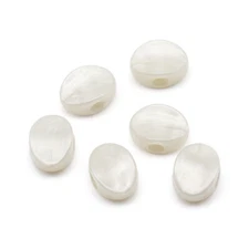 Beautiful 6 Pcs Guitar Tuner Machine Head White Pearl OVAL Plastic Buttons BT-08