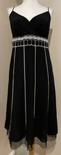 ANN TAYLOR LOFT Womens Black & White V Neck Dress - Sz 4