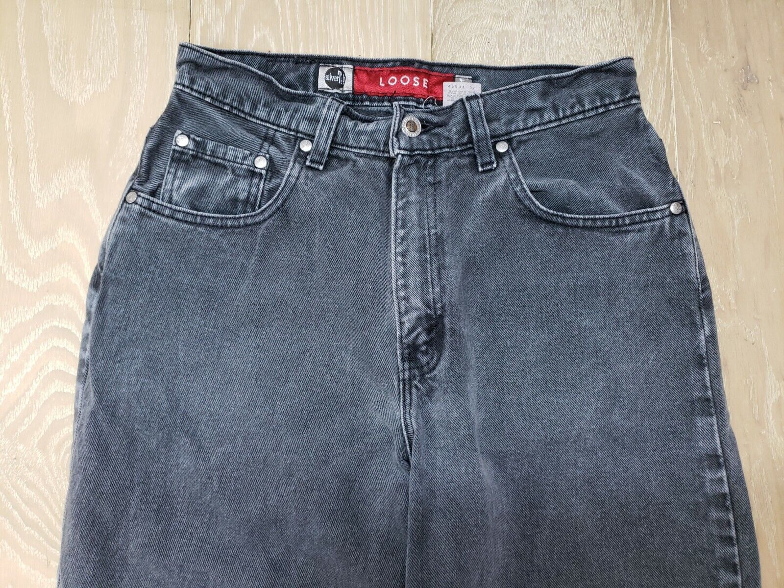 Vintage Tab Denim Jeans 9/10 Levis USA 90s Black Leg eBay Women\'s Size Loose | Silver