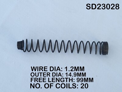 1,2 mm Drahtdurchmesser x 14,9 mm OD x 99 mm lang Bremse Rücklauf Kompressionsfeder 1 Stück