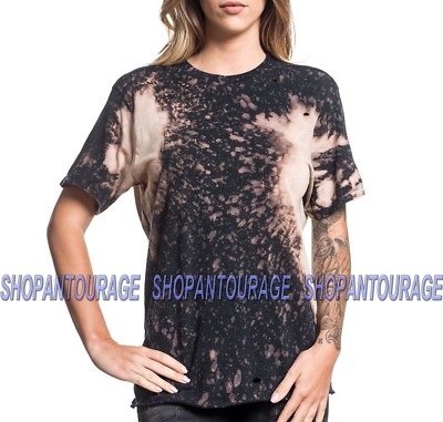 Affliction Standard Supply W-005 AW15735 New Short Sleeve T-shirt Top for Women