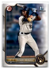 2022 Bowman #BP-88 Hendry Mendez Milwaukee Brewers