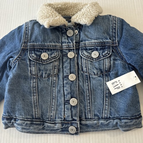 Baby Gap Jacket Girls ,Disney Minnie Mouse embroidery• Sherpa• Size 18/24 Months - Picture 2 of 11