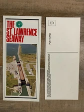 wd7  Brochure Vintage The ST Lawrence Seaway w/ postcard 409a