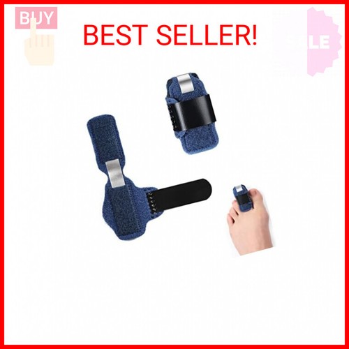 1 Pair Toe Splint Broken Toe Brace Toe Straightener for Hammer Toe, Curled Toe,
