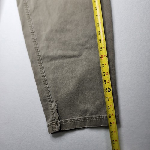 Vintage Abercrombie Fitch Pant Olive Green Baggy Y2K Skater 90s Sz 32R - Picture 9 of 16