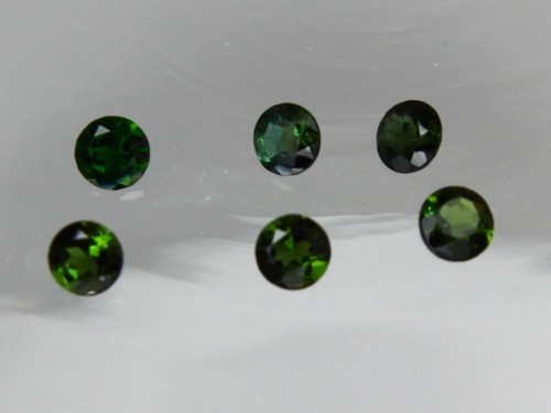 1x 2mm Blue Indicolite & Forest Green Tourmaline Round Loose Natural Gemstone - Picture 25 of 51