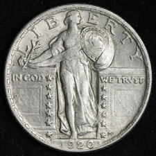 1920 Standing Liberty Silver Quarter CHOICE AU+ E227 ABS