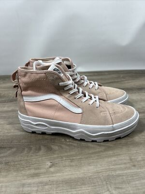 Vans Skate Shoes Dusty Rose High Top Lace Up Sneaker Mens