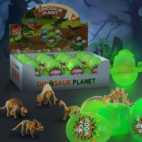Luminous Dinosaur Toy Eggs - 12 Pack Surprise for Kids - Picture 2 of 7