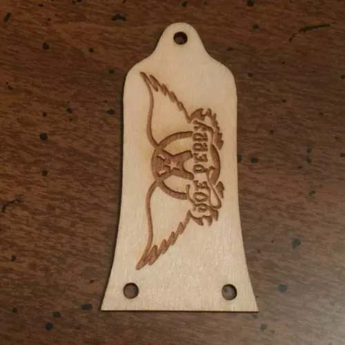 GUITAR TRUSS ROD COVER - Wood Burned - Fits EPIPHONE - Aerosmith JOE PERRY