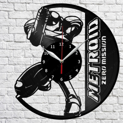 Super Metroid Zero Mission Vinyl Record Wall Clock Home Fan Art Decor 6743