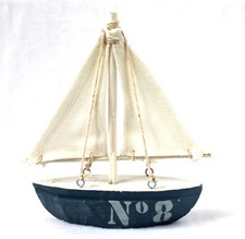 Segelschiff No8 Holz Textil 12cm Schiff Boot Segler