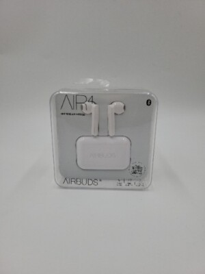 AIR 4 White true wireless earbuds up to 14 hour play time w/ charge case