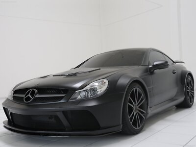 Cars brabus mercedes benz sl65 amg black series Desk Mat Stitched