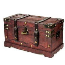 Schatztruhe Schatzkiste mit Schloss Aufbewahrungsbox Holzkiste Piratenkiste Box