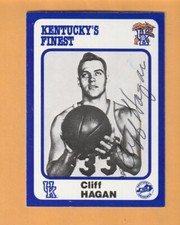 Cliff Hagan Kentucky Wildcats AUTO Signed 1988 Card #171 HOF 1W
