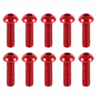 ALUMINIUM TUNING SCHRAUBEN M3 LINSENKOPF ROT 10St. FÜR TAMIYA REELY RC CARS