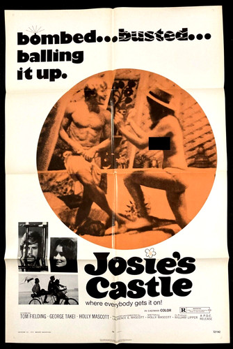 JOSIES CASTLE Original Movie Poster Sexploitation Drug Use Hippies