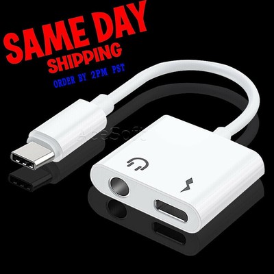 2in1 USB C to 3.5mm Adapter AUX & DAC Date Cable fit Google Pixel 4 XL phone