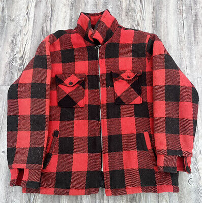 Vtg Sears Fieldmaster Buffalo Plaid Quilted Lined Flannel Vtg Sears Fieldmaster Buffalo Plaid Quilted Lined Flannel