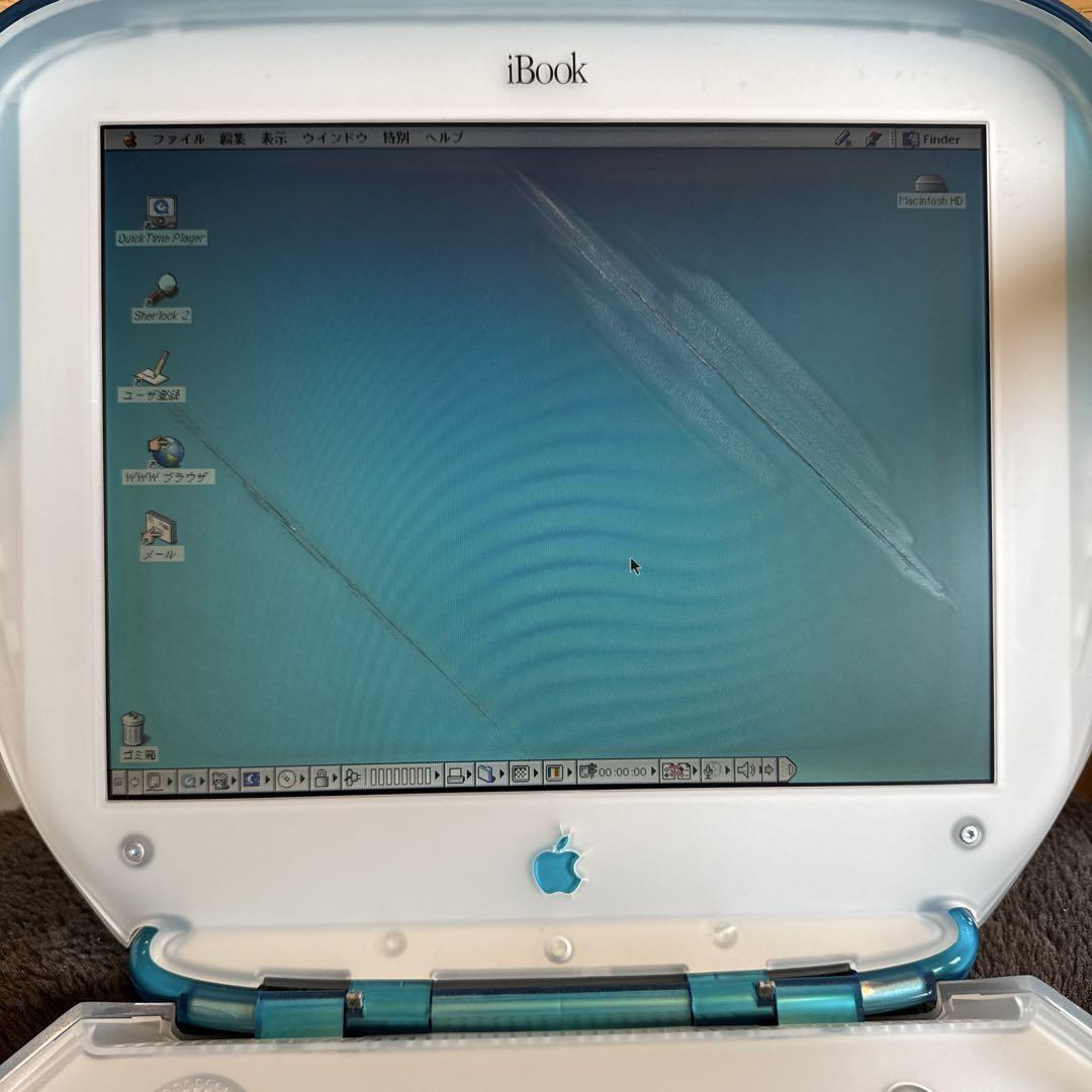 iBook クラムシェル M2453 ブルー Apple iBook M2453 Blue Laptop Vintage Clamshell Japanese