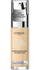 Image of L'Oreal True Match Liquid Foundation, Skincare SPF 17 1N Ivory 30 ml RRP £12