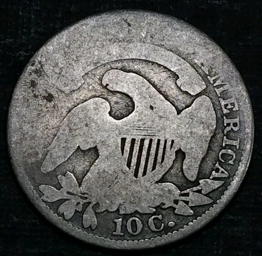 1833 USA Capped Bust Dime Last 3 High 10C Ten Cent Early Dime Silver Coin .892 - Image 2 of 4